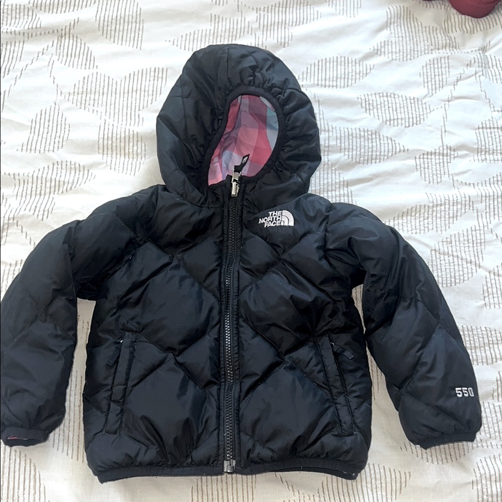 The North Face girls  reversible puffer jacket